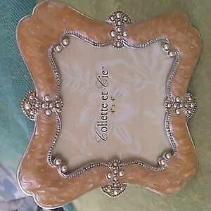 Vintage Collette et Cie Enamel Photo Frame